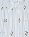 Голубая ночная рубашка с принтом &quot;бантики&quot; AMIKI | Фото 3