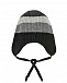 Черно-серая шапка в полоску Chobi | Фото 2