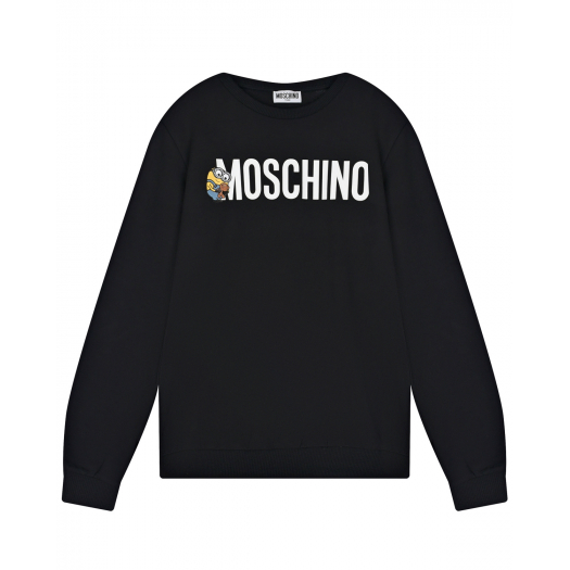 Черный свитшот с логотипом Moschino | Фото 1