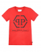 Красная футболка с контрастным логотипом Philipp Plein | Фото 1