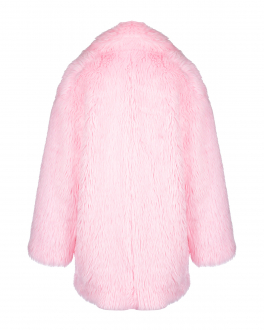 Розовое пальто из эко-меха MSGM Розовый, арт. 3341MDC12 227626 11 | Фото 2