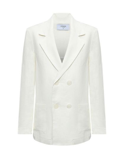 Пиджак с фигурными лацканами, белый Paade Mode | Фото 1