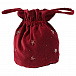Бордовая бархатная сумка со стразами, 14x14x18 см IL Gufo | Фото 3