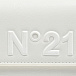 Прямоугольная сумка с лого в тон, белая No. 21 | Фото 4
