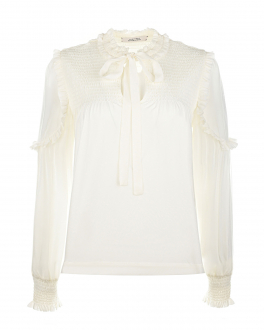 Белая блуза из шифона Dorothee Schumacher Белый, арт. 524001 110 | Фото 1