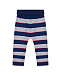 Спортивные брюки в серо-синюю полоску Sanetta Kidswear | Фото 2