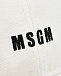Кепка с вышитым черным логотипом, белая MSGM | Фото 3