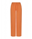 Оранжевые льняные брюки