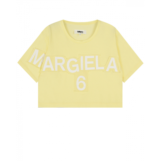 Футболка желтого цвета с логотипом MM6 Maison Margiela | Фото 1