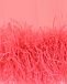 Коралловые брюки палаццо с отделкой перьями ALINE | Фото 8
