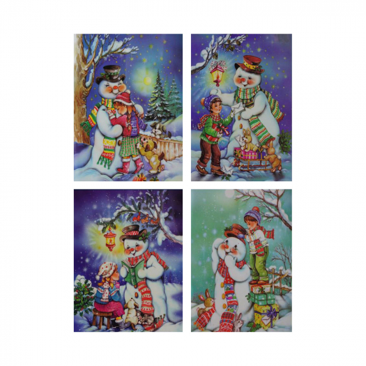 Наклейки &quot;Снеговики&quot; 4 вида, 30x42 см Peha Magic | Фото 1
