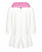 Белое платье с розовым воротником Monnalisa | Фото 2