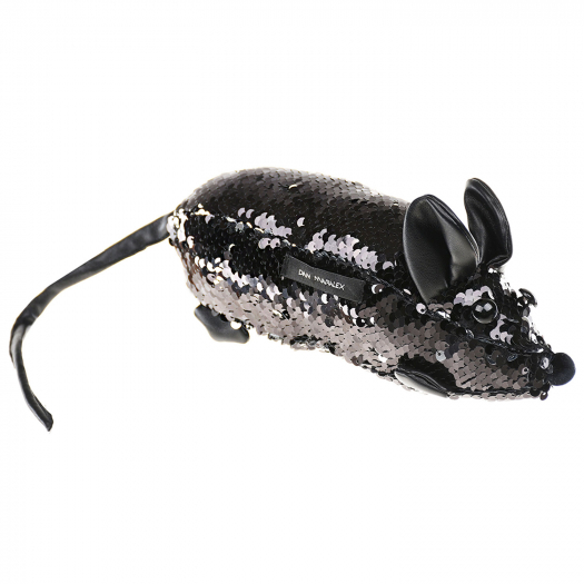 Новогодний сувенир Крыса с черными пайетками Dan Maralex | Фото 1