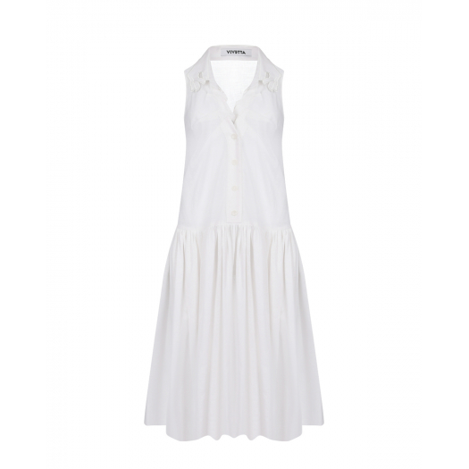 Белое платье без рукавов Vivetta | Фото 1