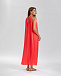 Платье сатиновое с поясом, красное Pietro Brunelli | Фото 3