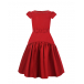 Красное приталенное платье с пышной юбкой Monnalisa | Фото 1