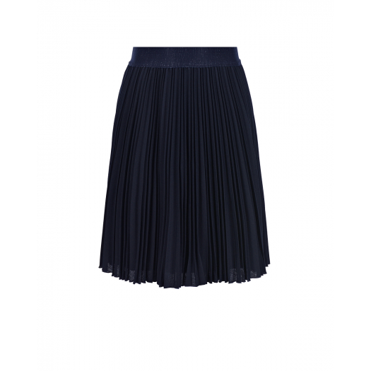 Синяя плиссированная юбка средней длины Aletta | Фото 1