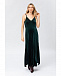 Бархатное платье-комбинация изумрудного цвета Pietro Brunelli | Фото 2