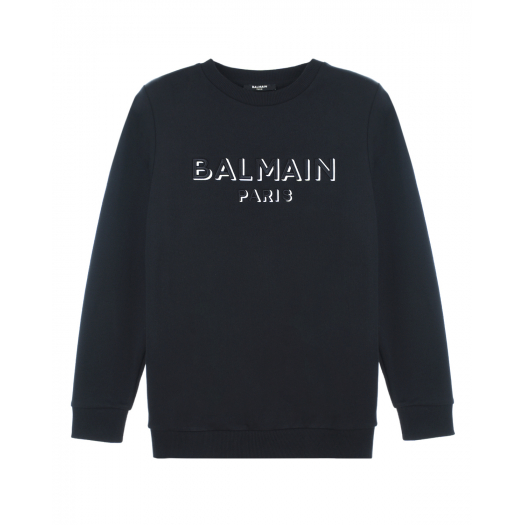 Черный свитшот с логотипом Balmain | Фото 1
