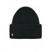 Черная шапка с отворотом Yves Salomon | Фото 1