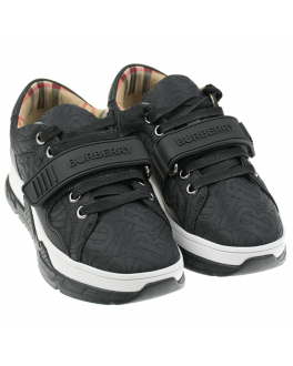 Черные кроссовки с вышивкой Burberry Черный, арт. 8049368 A1189 | Фото 1