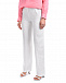Белые брюки свободного кроя на кулиске 120% Lino | Фото 6