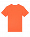Оранжевая футболка с принтом &quot;DSL 0-978&quot; Diesel | Фото 2