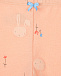 Леггинсы персикового цвета с принтом &quot;зайцы&quot; Sanetta Kidswear | Фото 3