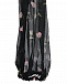 Черное платье с принтом &quot;розы&quot; Monnalisa | Фото 4