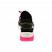 Черные кроссовки-носки со шнурками цвета фуксии Stella McCartney | Фото 3