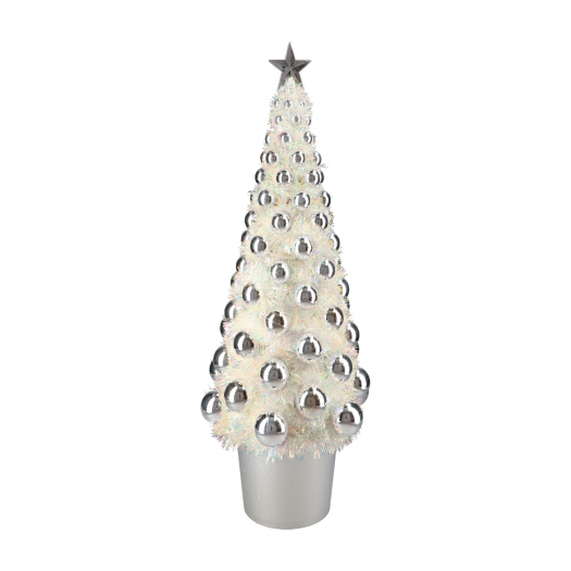 Новогодний сувенир &quot;Ель из серебряных шаров&quot; LED-60, 23*23*60 см Timstor | Фото 1