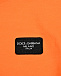 Футболка с нашивкой лого, оранжевая Dolce&Gabbana | Фото 3