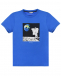 Синяя футболка с принтом &quot;космонавт&quot;  | Фото 1