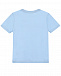 Голубая футболка с белым логотипом Burberry | Фото 2