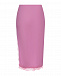 Розовая юбка с кружевным кантом Mo5ch1no Jeans | Фото 5