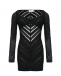 Мини-платье из фактурной ткани, черное Charo Ruiz | Фото 1