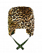 Леопардовая шапка-ушанка из эко-меха  | Фото 2
