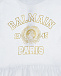 Белое платье с золотистым логотипом Balmain | Фото 3