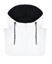 Белая шапка-шлем с флисовой подкладкой