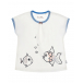 Белая футболка с принтом &quot;рыбы&quot; Sanetta Kidswear | Фото 1