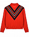 Красная спортивная куртка с отделкой в полоску Burberry | Фото 2