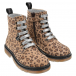 Кожаные ботинки с леопардовым принтом Monnalisa | Фото 1