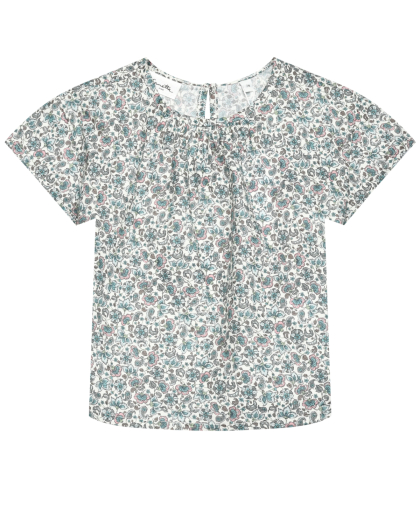 Блуза с принтом &quot;цветок и огурец&quot; Sanetta Pure | Фото 1