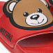 Красные шлепки с медвежонком Moschino | Фото 6