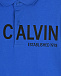 Синяя футболка-поло с черным логотипом Calvin Klein | Фото 3