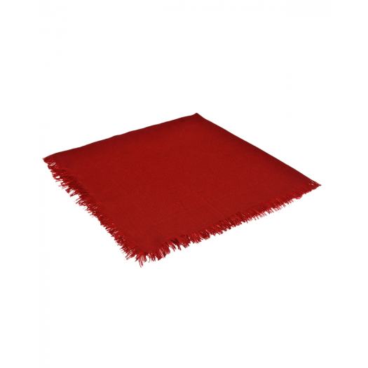 Красный платок из шерсти с бахромой GUCCI | Фото 1