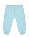 Спортивные брюки с вертикальным лого, голубые Moschino | Фото 2