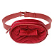 Красная сумка из велюра 19х11.5х6 см Monnalisa | Фото 5