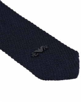 Синий вязаный галстук Emporio Armani Синий, арт. 409538 2R476 00036 | Фото 2