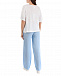 Голубые брюки с поясом на кулиске 120% Lino | Фото 3